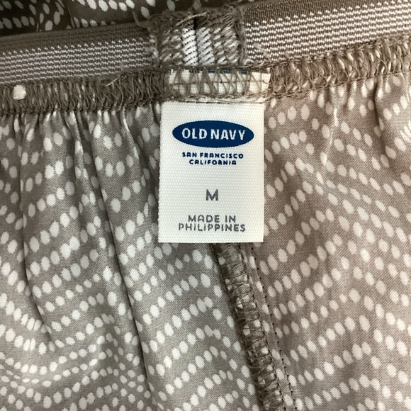 Old Navy Khaki Combo Chevron Dot Maxi Skirt Elastic Waist Size M - Picture 6 of 7